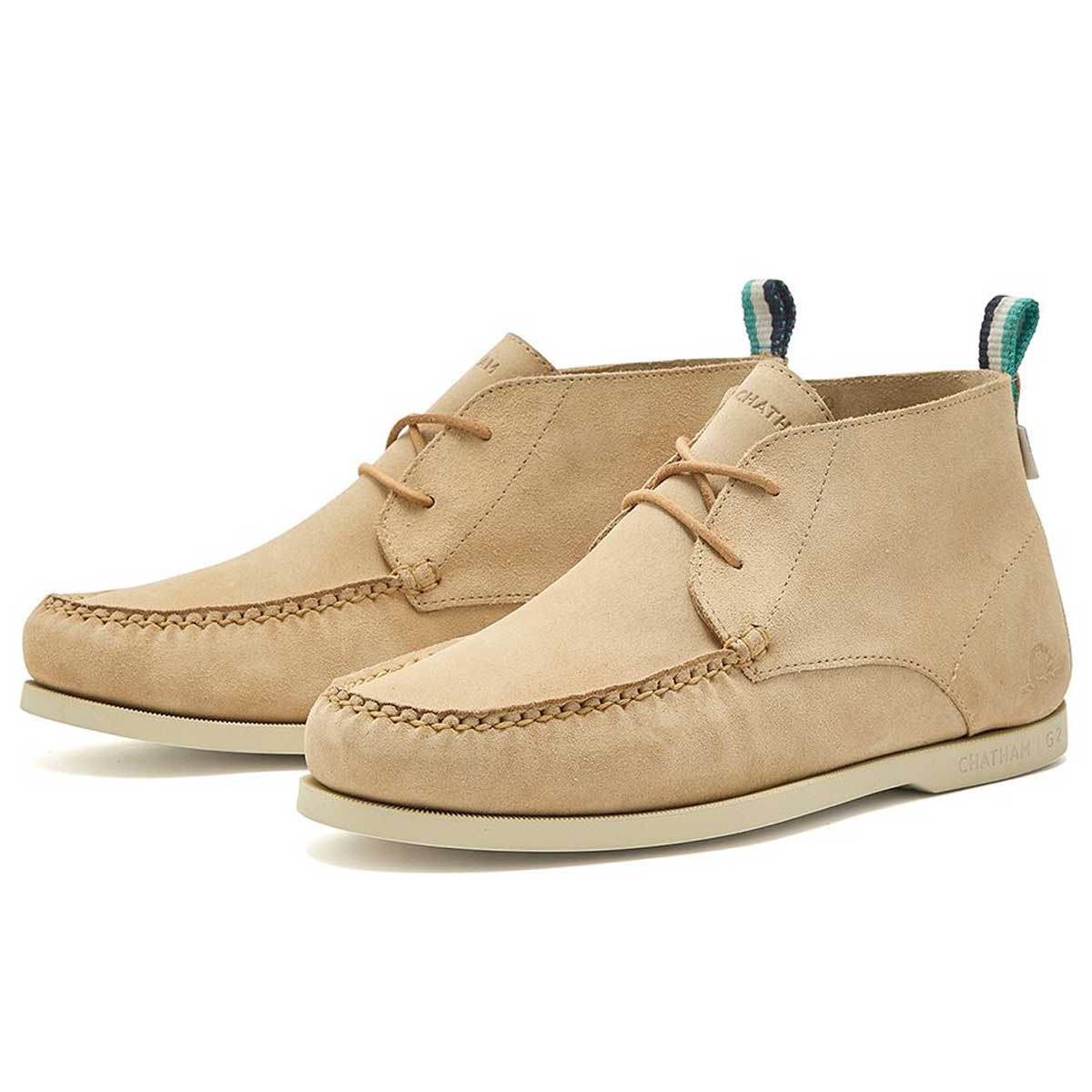CHATHAM Ives Repello Suede G2 Boat Chukka Boots - Men's - Sand