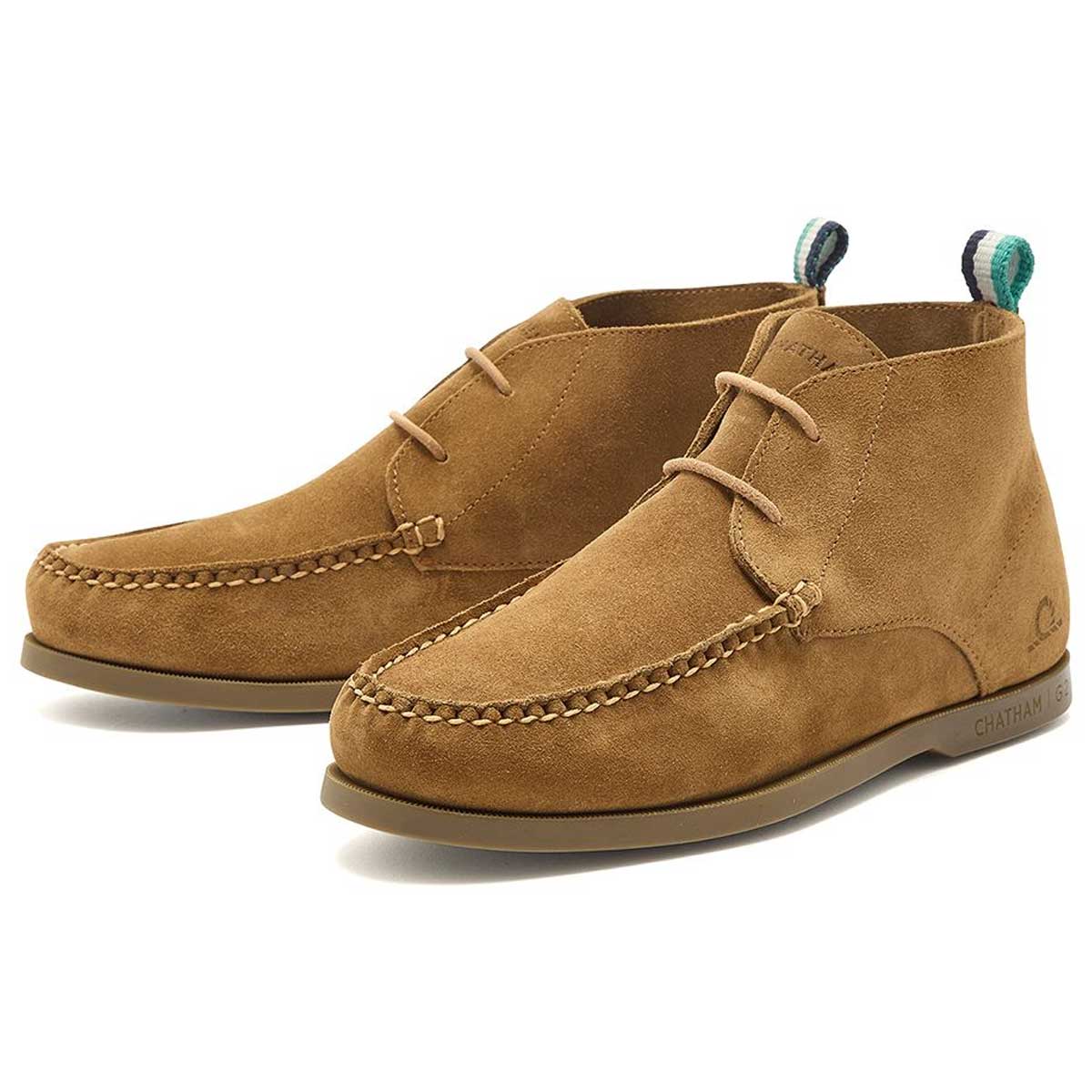 CHATHAM Ives Repello Suede G2 Boat Chukka Boots - Men's - Tan