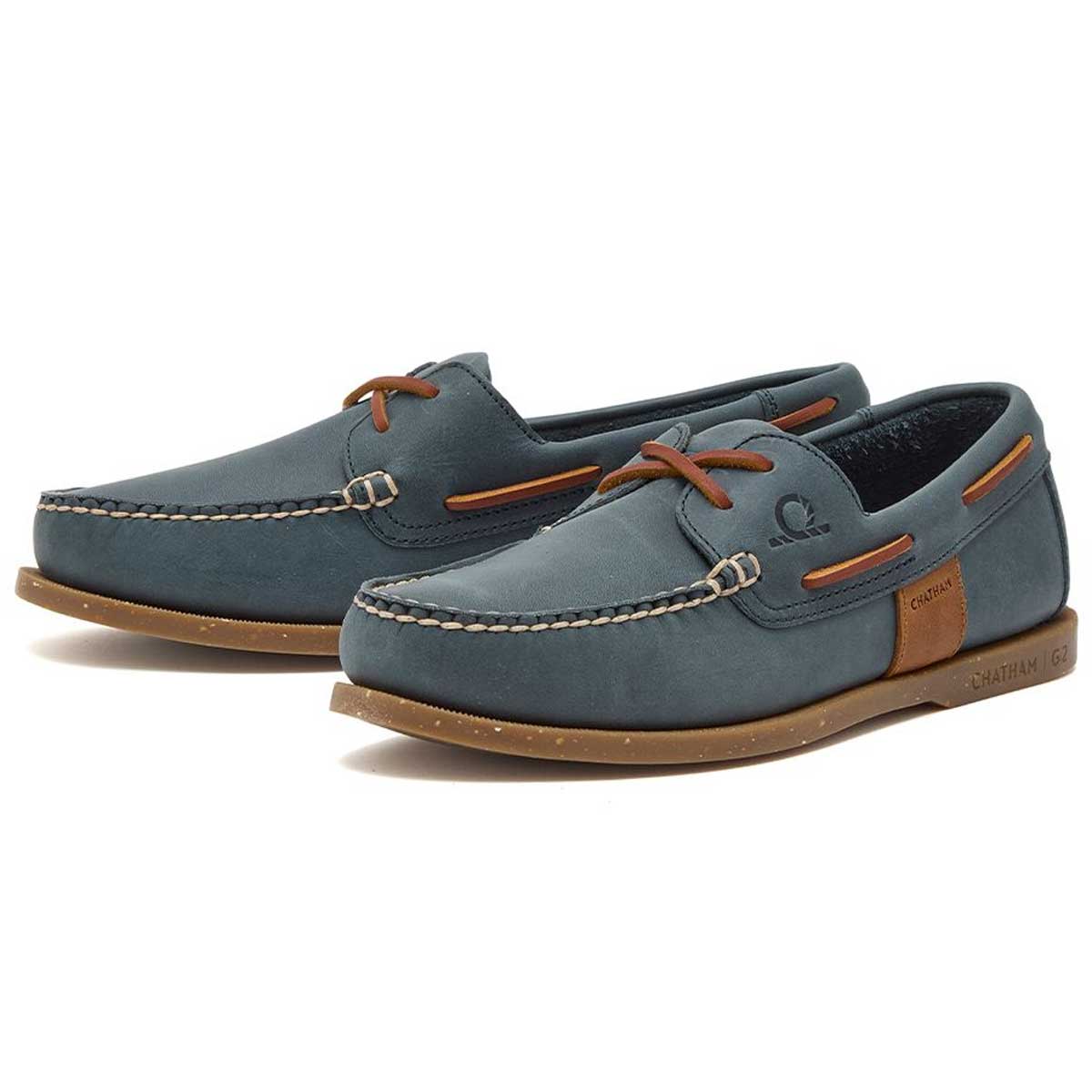 CHATHAM Java II G2 Leather Sustainable Deck Shoes - Men's - China Blue