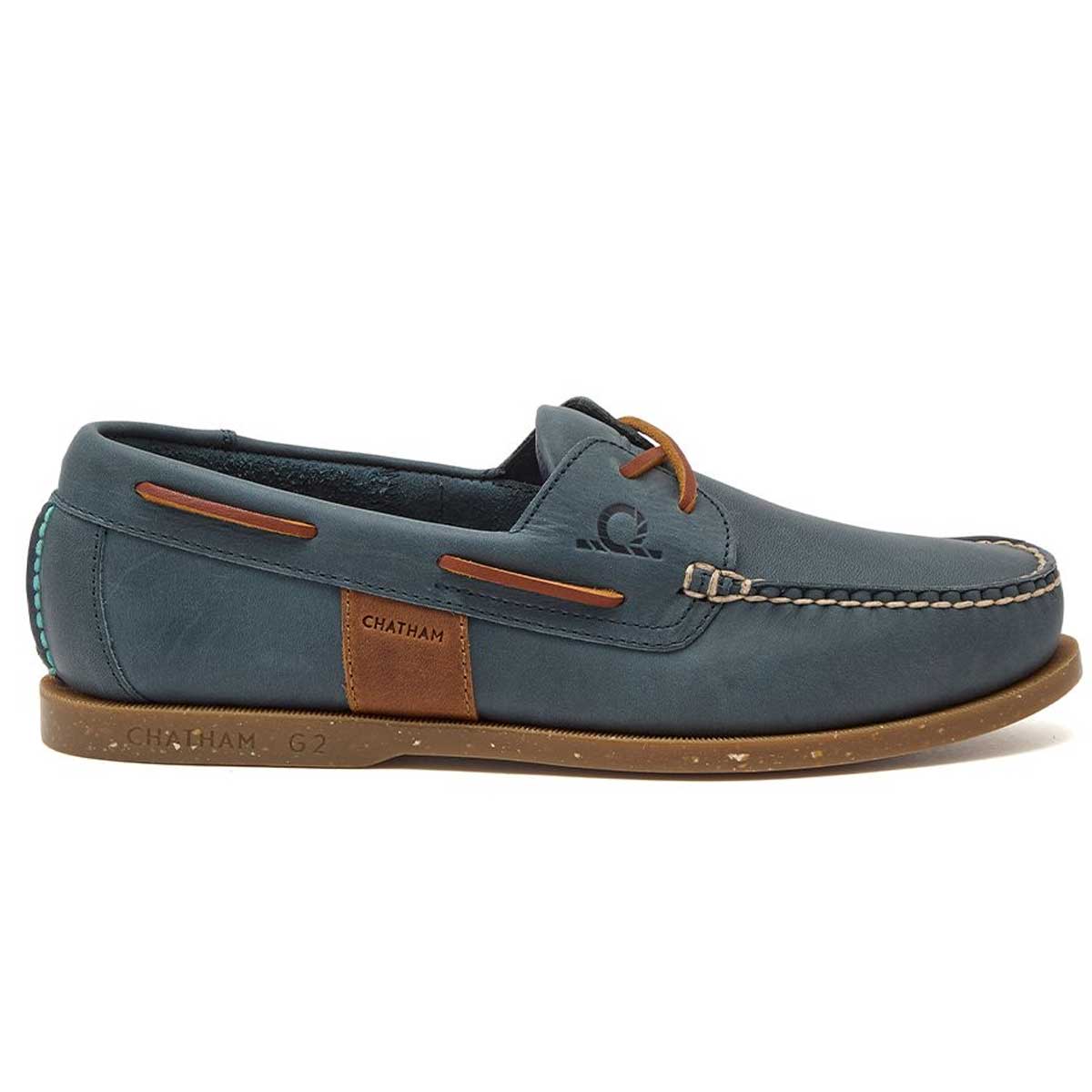 CHATHAM Java II G2 Leather Sustainable Deck Shoes - Men's - China Blue
