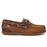 CHATHAM Ladies Bermuda G2 Leather Boat Shoes - Walnut/Brown Snake
