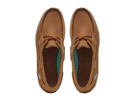 CHATHAM Ladies Deck II G2 Leather Boat Shoes - Walnut
