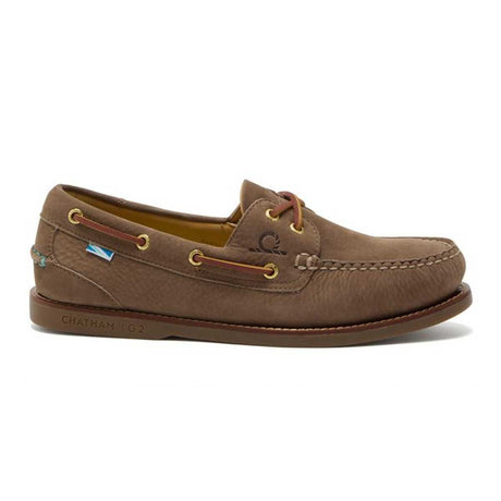 CHATHAM Ladies Lyme G2 Leather Boat Shoes - Fossil