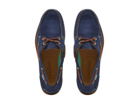 CHATHAM Ladies Lyme G2 Leather Boat Shoes - Navy