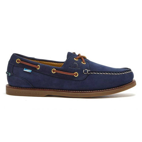 CHATHAM Ladies Lyme G2 Leather Boat Shoes - Navy