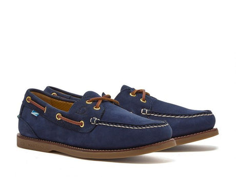 CHATHAM Ladies Lyme G2 Leather Boat Shoes - Navy