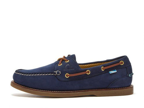 CHATHAM Ladies Lyme G2 Leather Boat Shoes - Navy