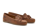 CHATHAM Ladies Pulau Leather Boat Shoes - Dark Tan