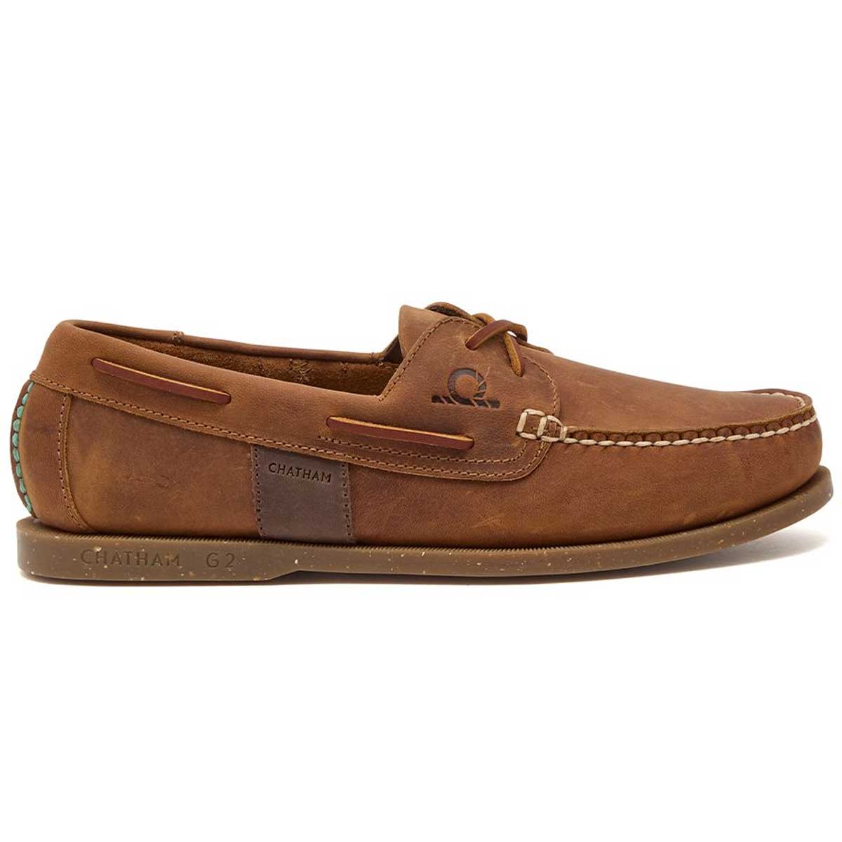 CHATHAM Java II G2 Leather Sustainable Deck Shoes - Men's - Walnut