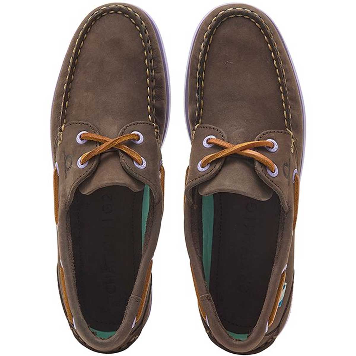 CHATHAM Pippa II G2 Leather Boat Shoes - Women's - Dark Brown / Lavender