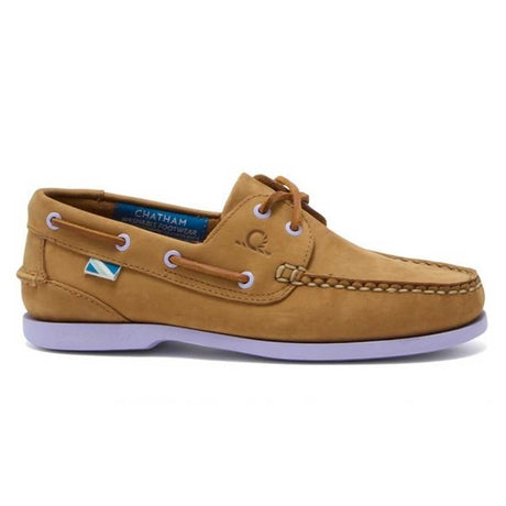 CHATHAM Pippa II G2 Leather Boat Shoes - Women's - Tan/Lavender