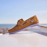 CHATHAM Pippa II G2 Leather Boat Shoes - Women's - Tan/Lavender