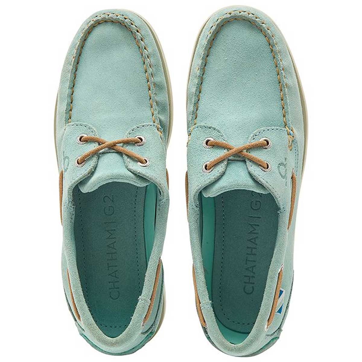 CHATHAM Pippa II G2 Repello Boat Shoes - Women's - Pale Jade Suede