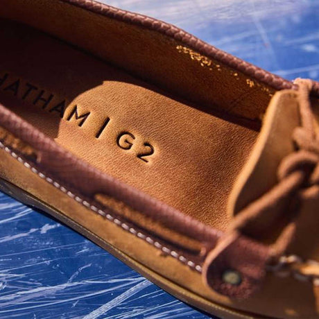 CHATHAM Rota G2 Leather Slip-On Boat Shoes - Women's - Walnut / Brown Snake