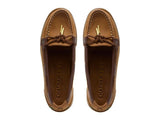 CHATHAM Rota G2 Leather Slip-On Boat Shoes - Women's - Walnut / Brown Snake