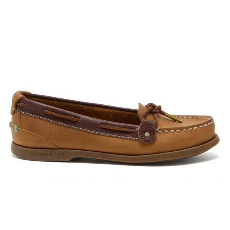 CHATHAM Rota G2 Leather Slip-On Boat Shoes - Women's - Walnut / Brown Snake
