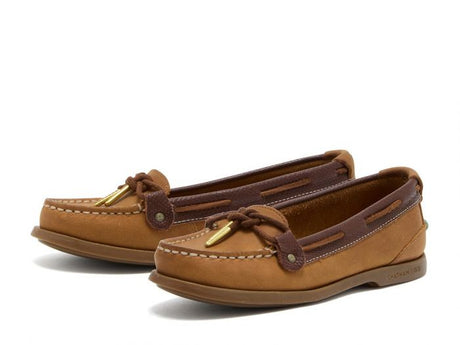 CHATHAM Rota G2 Leather Slip-On Boat Shoes - Women's - Walnut / Brown Snake