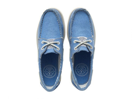 CHATHAM x JOULES Jetty Canvas Boat Shoes - Women's - Blue