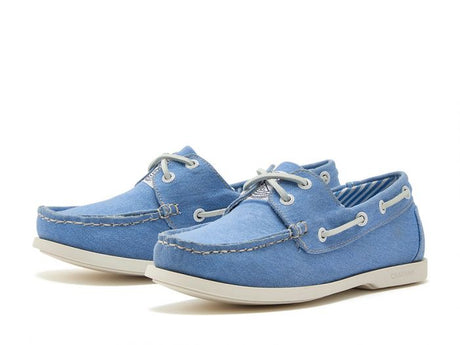 CHATHAM x JOULES Jetty Canvas Boat Shoes - Women's - Blue