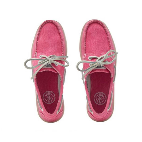 CHATHAM x JOULES Jetty Canvas Boat Shoes - Women's - Bright Pink