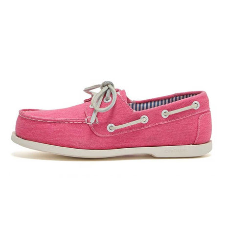 CHATHAM x JOULES Jetty Canvas Boat Shoes - Women's - Bright Pink
