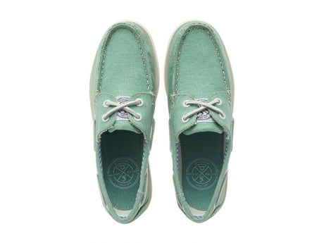 CHATHAM x JOULES Jetty Canvas Boat Shoes - Women's - Green