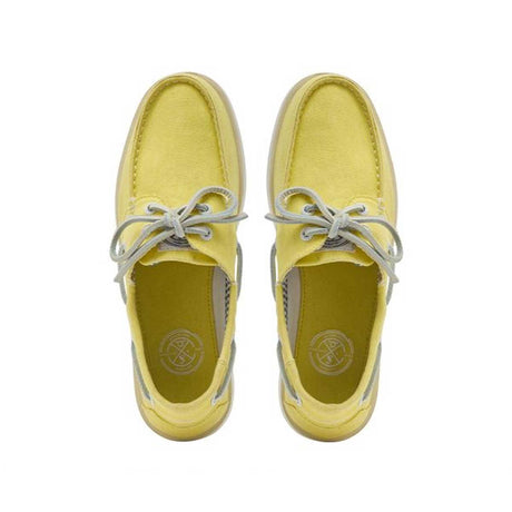 CHATHAM x JOULES Jetty Canvas Boat Shoes - Women's - Yellow