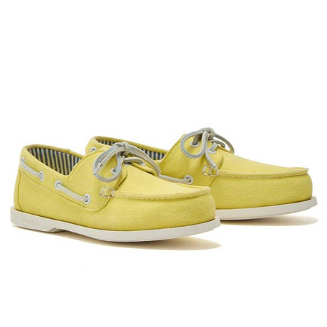 CHATHAM x JOULES Jetty Canvas Boat Shoes - Women's - Yellow