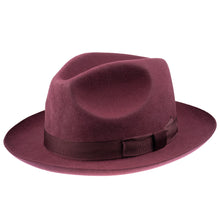 Load image into Gallery viewer, CHRISTYS&#39; Chepstow Wool Felt Fedora Hat - Maroon
