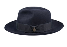 Load image into Gallery viewer, CHRISTYS&#39; Classic Fur Felt Fedora Hat - Navy
