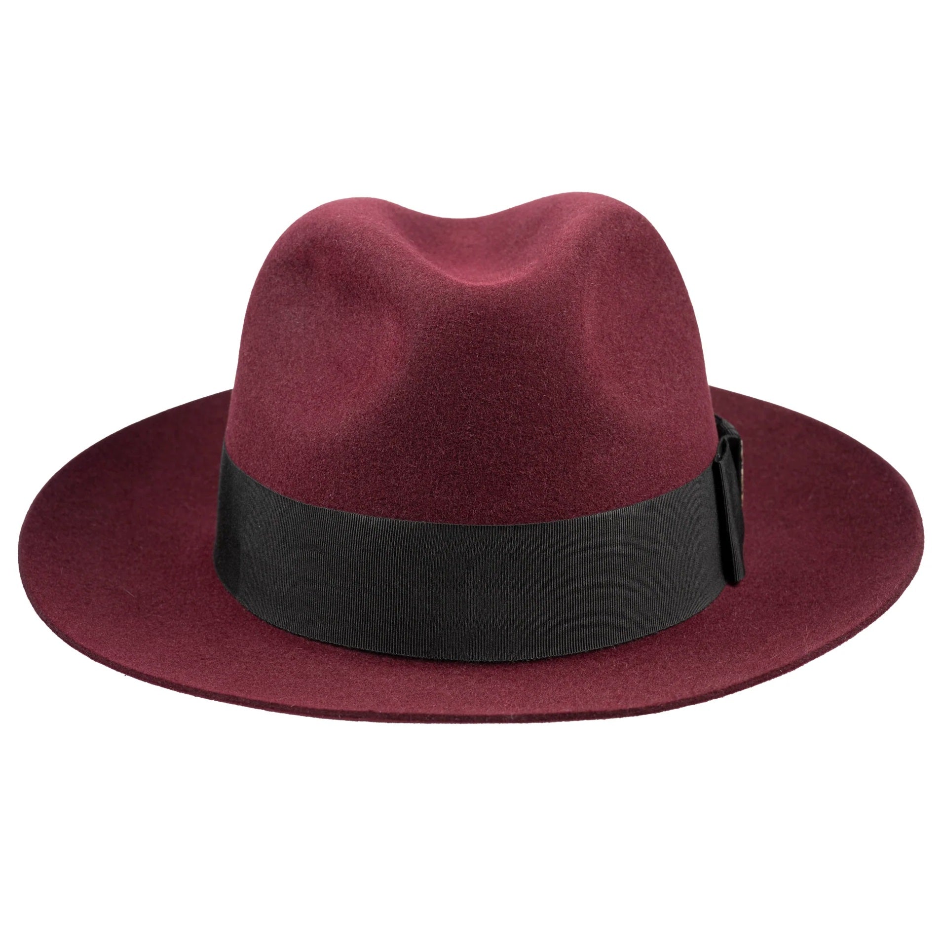 CHRISTYS' Classic Fur Felt Fedora Hat - Red Wine