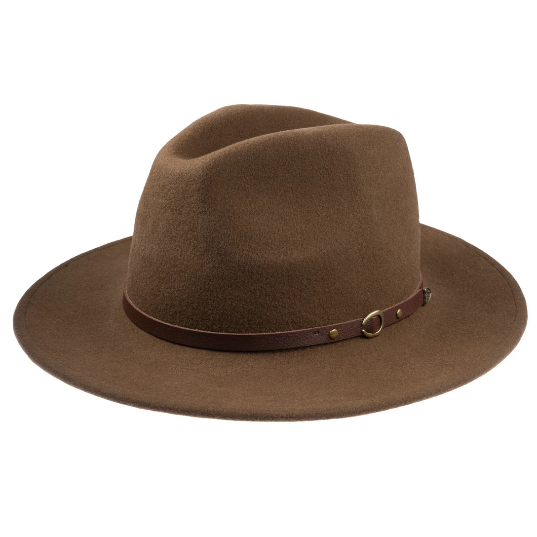 CHRISTYS' Crushable Wool Felt Safari Hat - Brown