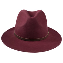 Load image into Gallery viewer, CHRISTYS&#39; Crushable Wool Felt Safari Hat - Maroon
