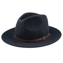 Load image into Gallery viewer, CHRISTYS&#39; Crushable Wool Felt Safari Hat - Navy
