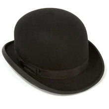 Load image into Gallery viewer, CHRISTYS&#39; Devon Fur Felt Bowler Hat - Adjustable Hunting Pad - Black
