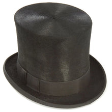 Load image into Gallery viewer, CHRISTYS&#39; Luxury Fur Felt Melusine Taller Top Hat - Antique Silk Look - Black
