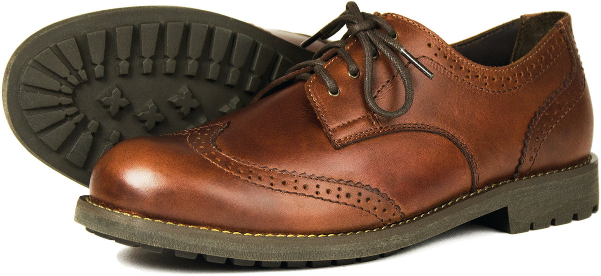 ORCA BAY Country Brogue Walking Shoes - Mens - Elk