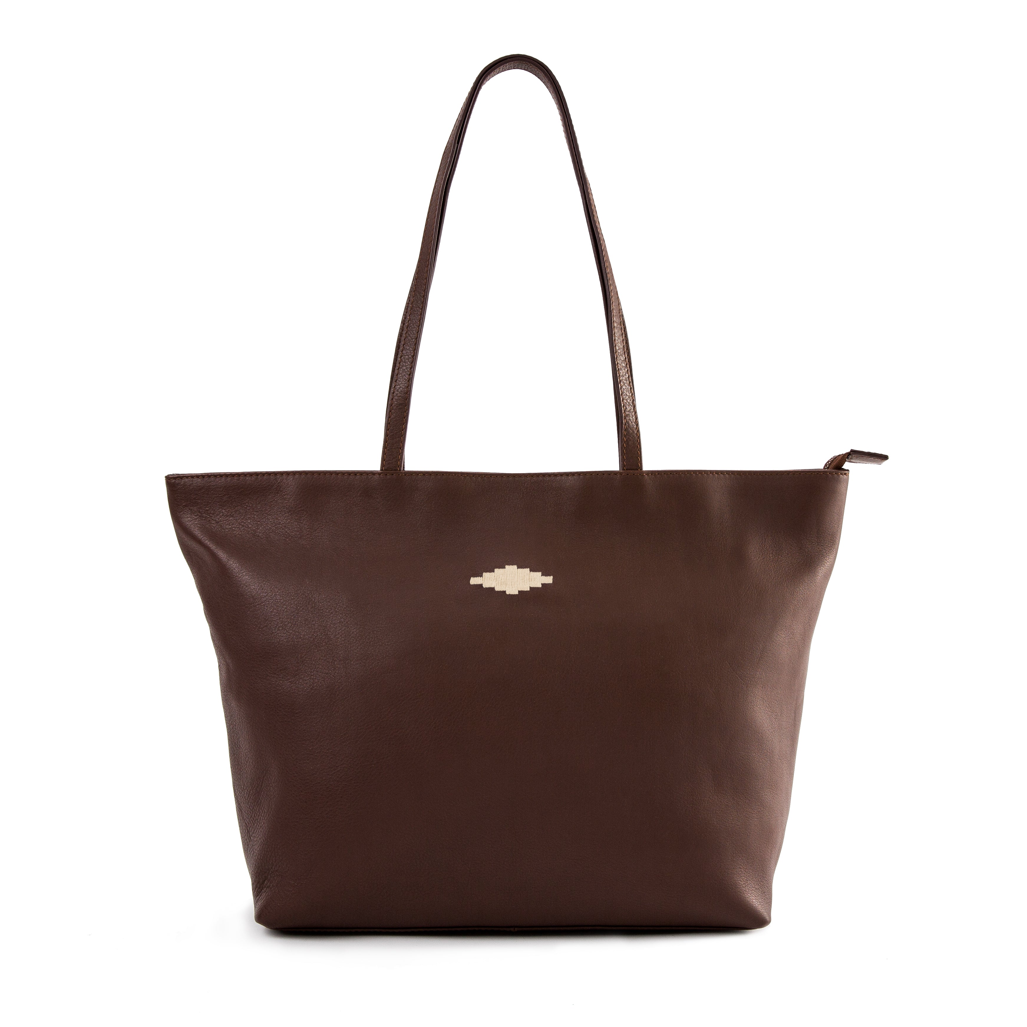 Pampeano - Trapecio Tote Bag - Brown Leather