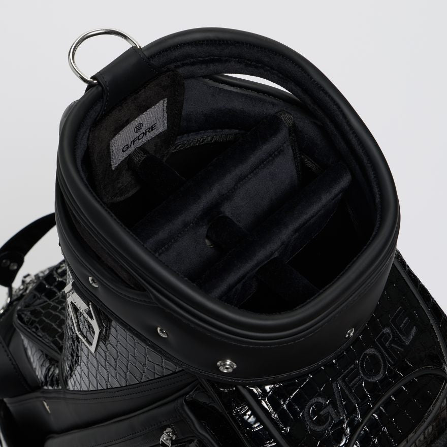 G/FORE Limited Release Croc-Embossed Leather Tour Bag – Onyx – Image 2