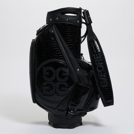 G/FORE Limited Release Croc-Embossed Leather Tour Bag – Onyx – Image 5