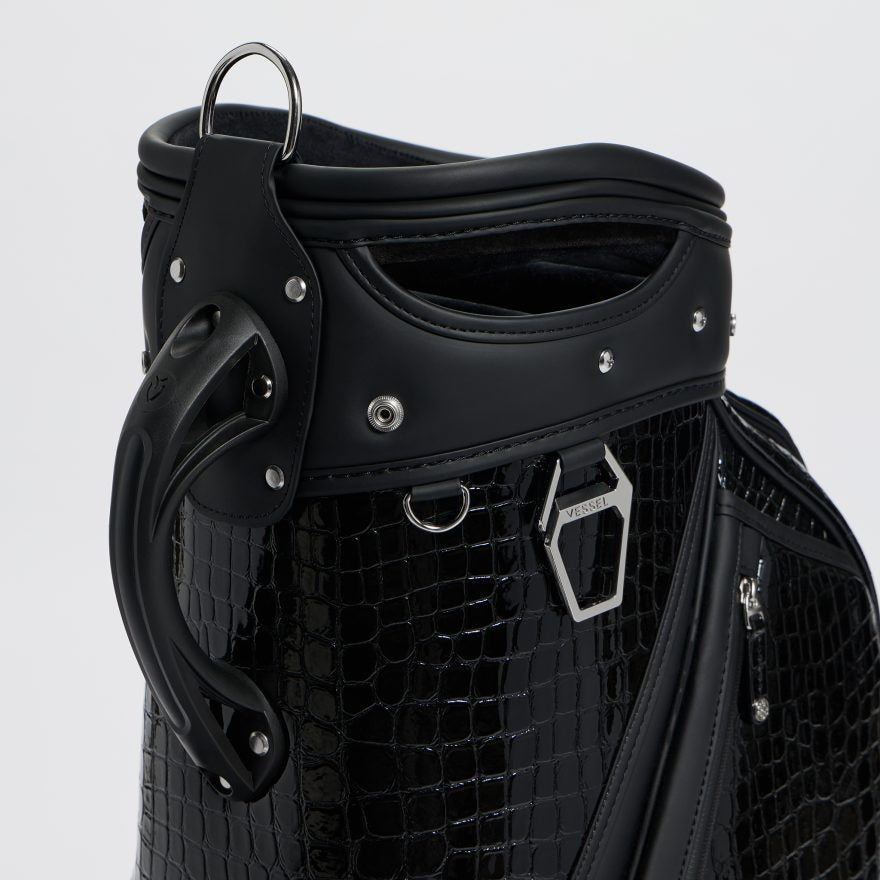 G/FORE Limited Release Croc-Embossed Leather Tour Bag – Onyx – Image 7