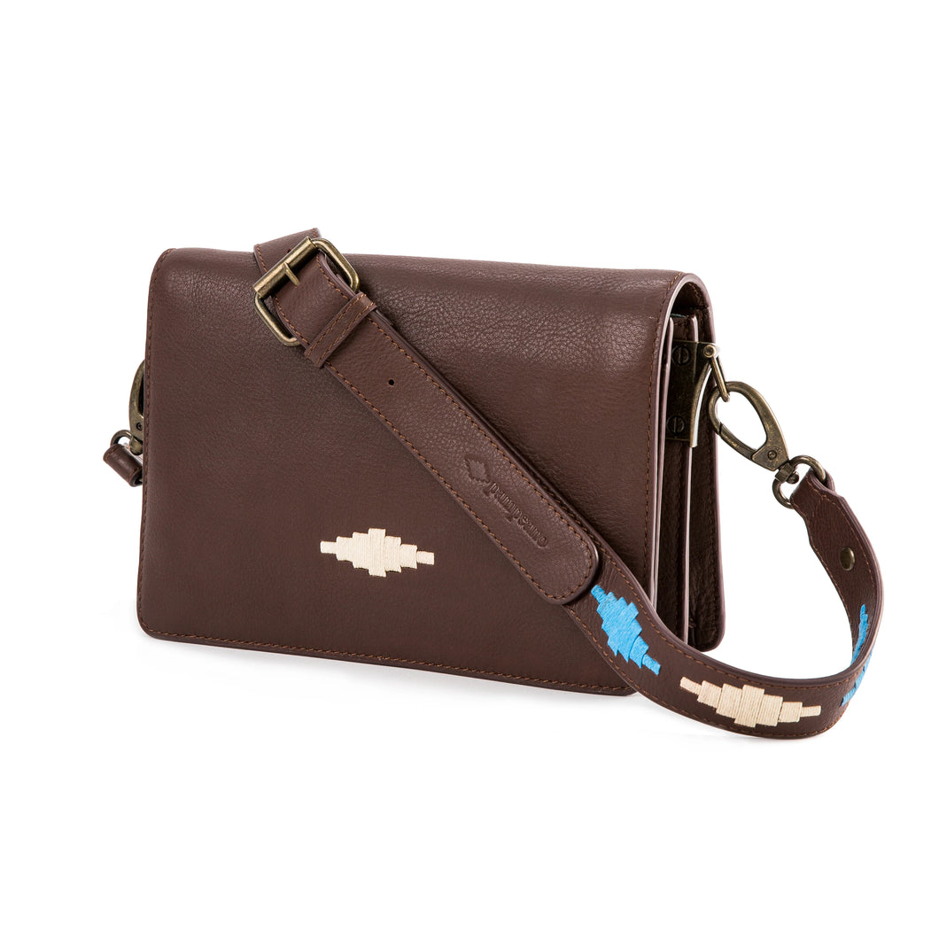 Pampeano - Ladies Estillo Crossbody Bag - Brown Leather