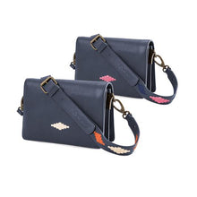 Load image into Gallery viewer, Pampeano - Ladies Estillo Crossbody Bag - Navy Leather
