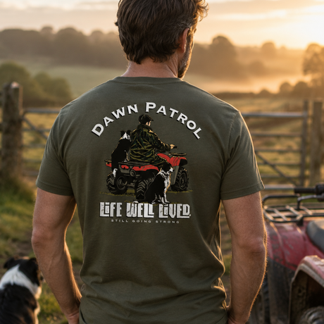 LIFE WELL LIVED Dawn Patrol Country Farm T-Shirt - Green