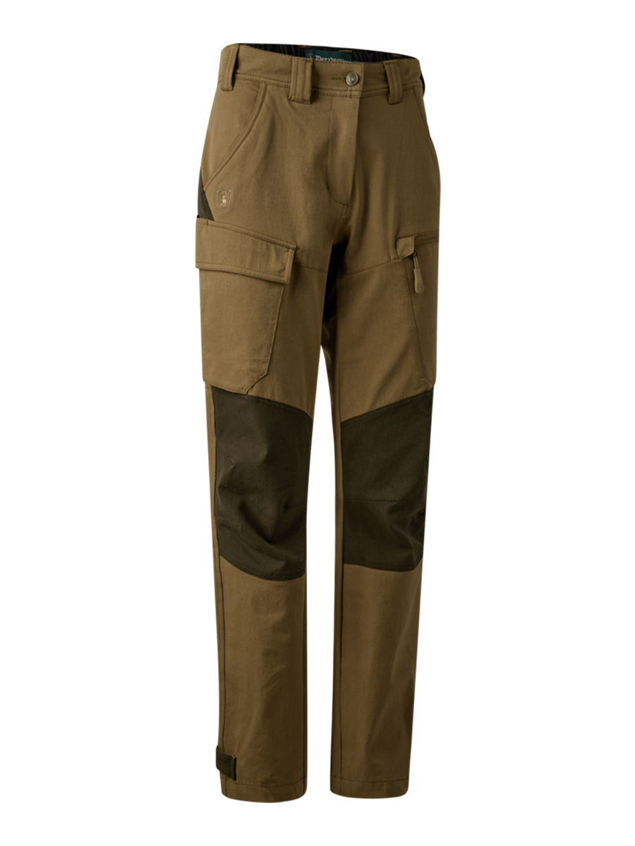 DEERHUNTER Lady Sarek Full Stretch Trousers - Womens - Butternut/Fallen Leaf - front product view