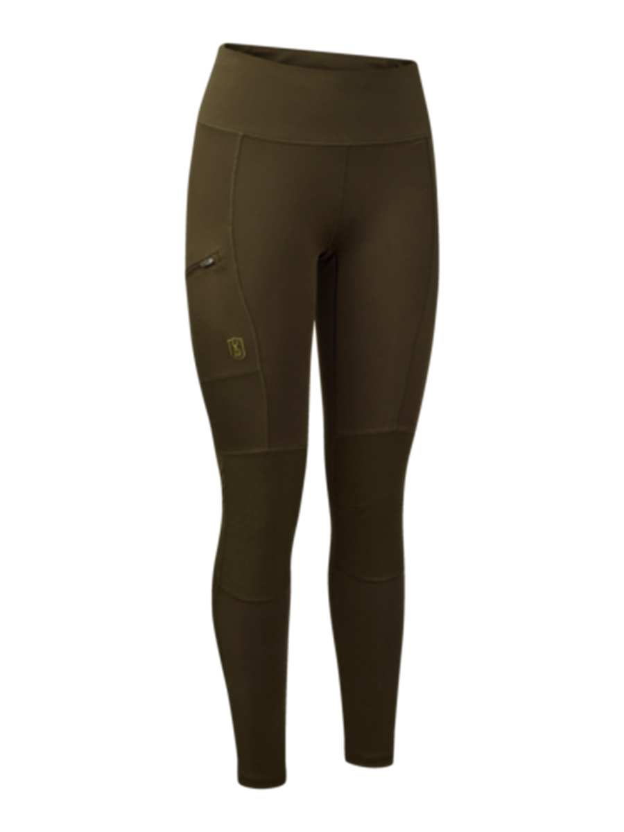 DEERHUNTER Lady Reinforced Tights - Womens - Art Green - front product view