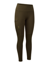 DEERHUNTER Lady Reinforced Tights - Womens - Art Green - front product view