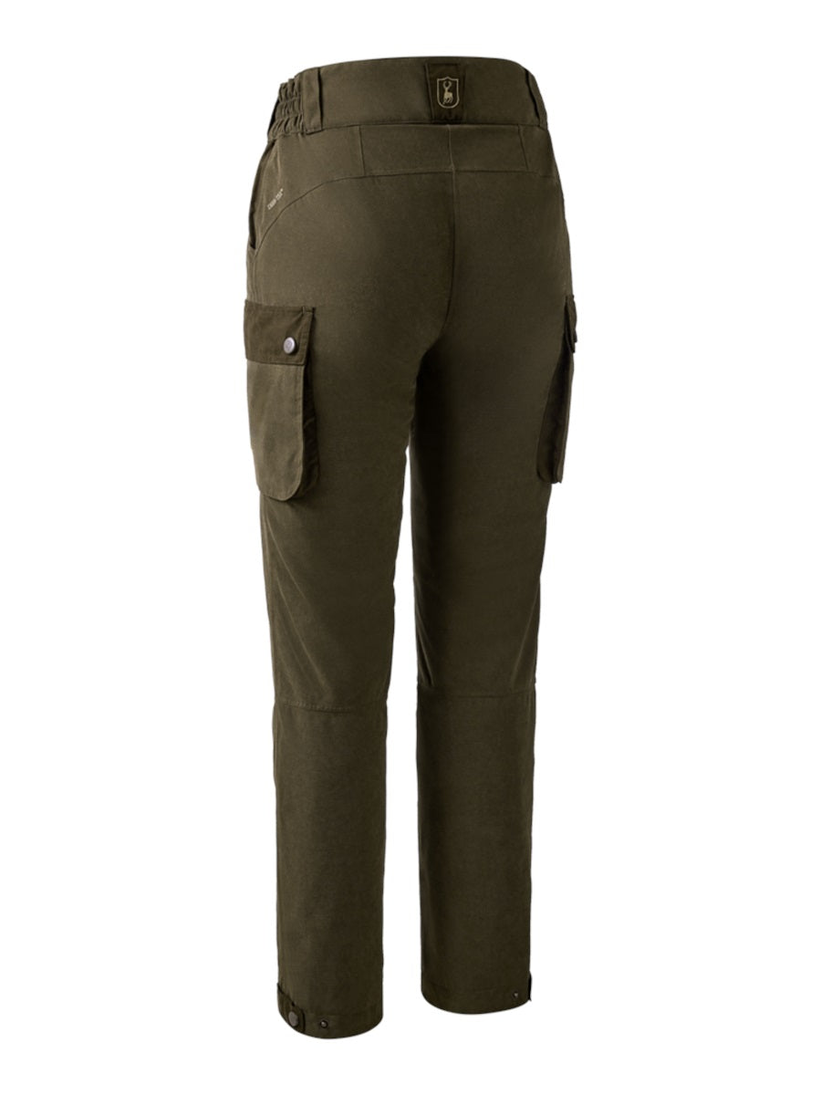 DEERHUNTER Lady Eagle Trousers - Womens - Tarmac Green back flat lay
