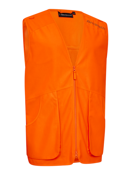 DEERHUNTER Hunting Mesh Safety Waistcoat - Unisex - Orange front flat lay