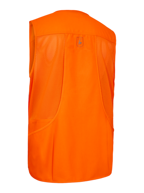 DEERHUNTER Hunting Mesh Safety Waistcoat - Unisex - Orange back flat lay